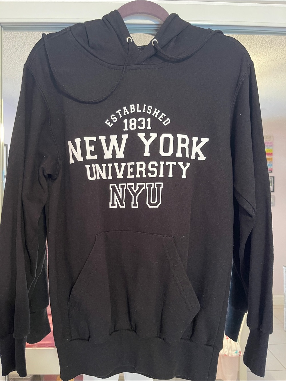 Black New York University NYU Hoodie